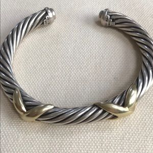David Yurman X gold Bracelet.